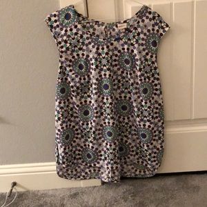 Blue and white tank top